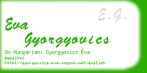eva gyorgyovics business card