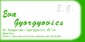 eva gyorgyovics business card